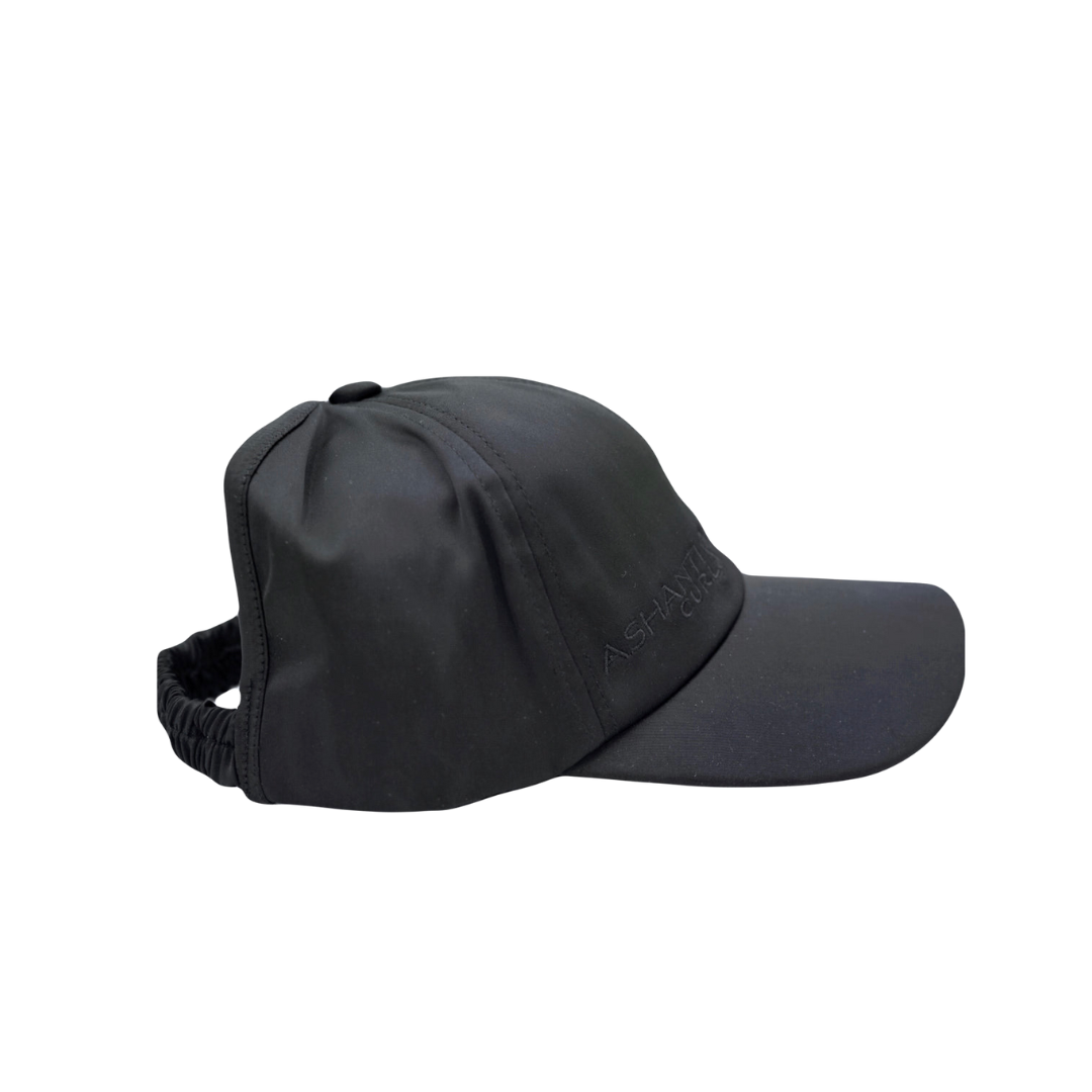 Ashanti Curls- Satin Lined Curly Cap- Half Unstructured Cap