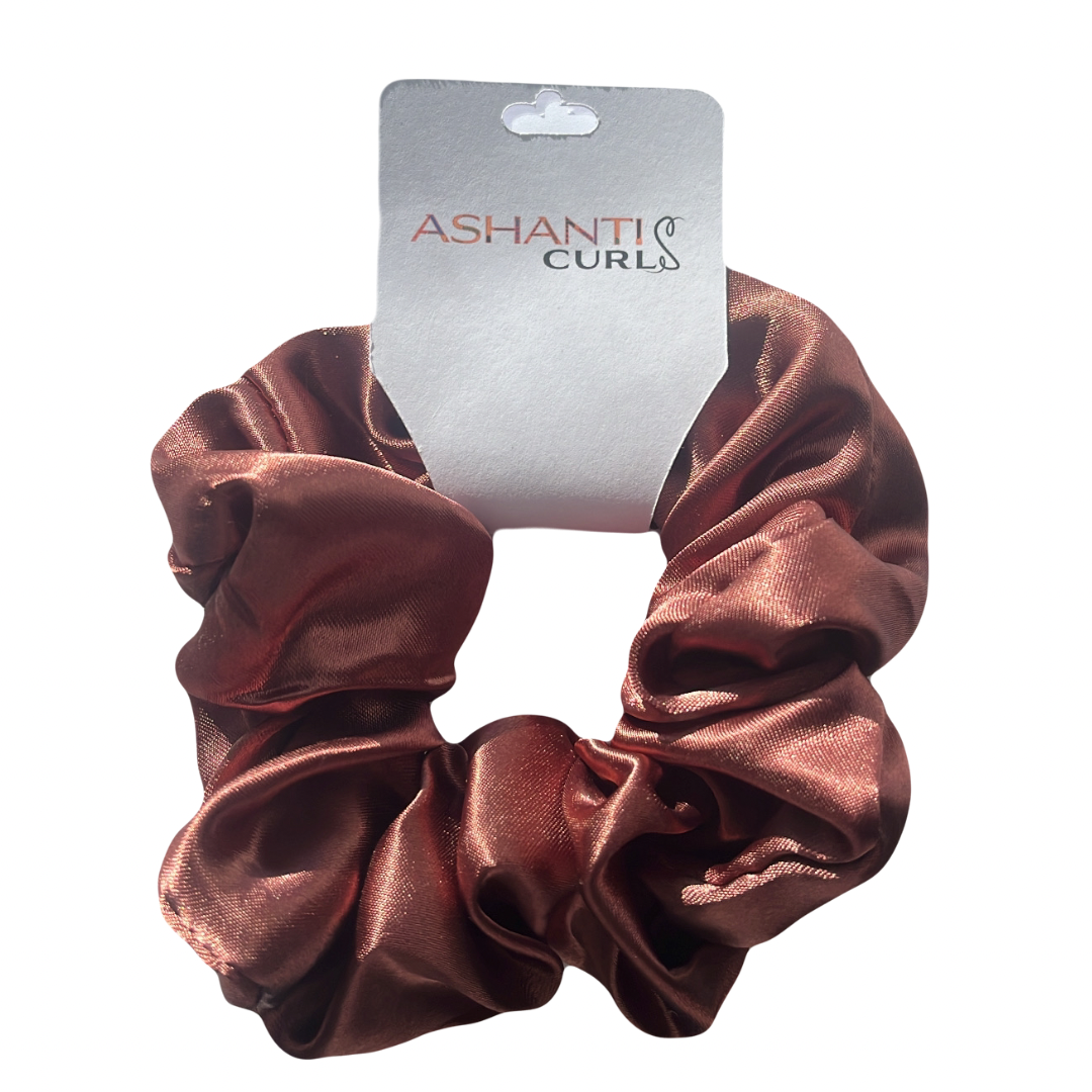Ashanti Curls Satin Scrunchie- Burgundy