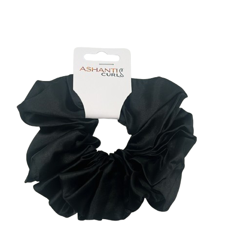 Ashanti Curls XL Satin Scrunchie- Black