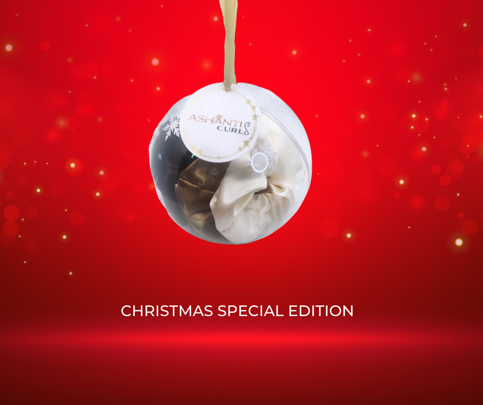 Satin Scrunchie White Snowflake Baubles- Limited Edition