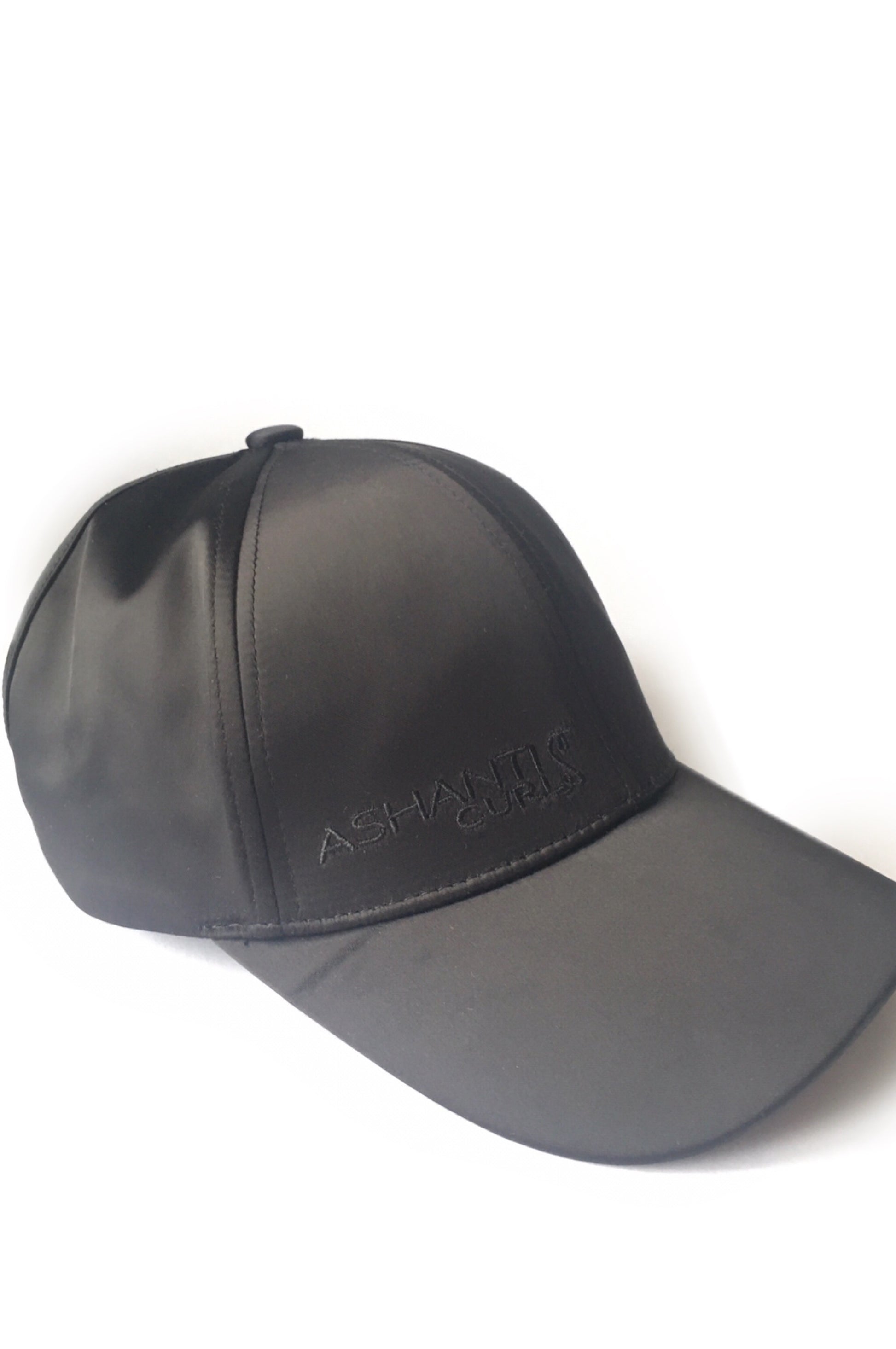 Ashanti Curls- Satin Lined Curly Cap- Half Structured Cap