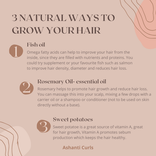3 NATURAL WAYS TO GROW YOUR HAIR