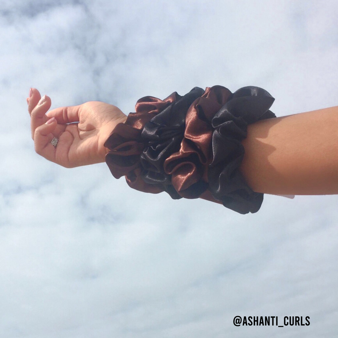 Satin Scrunchies For Curly Hair | Ashanti Curls 