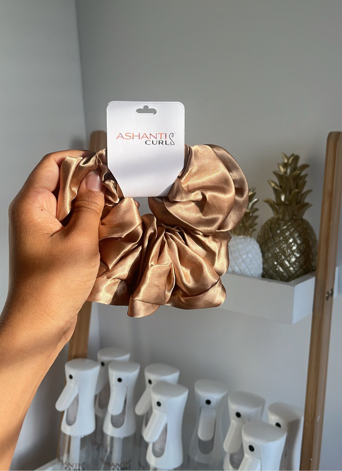 XL Satin Scrunchie- Gold