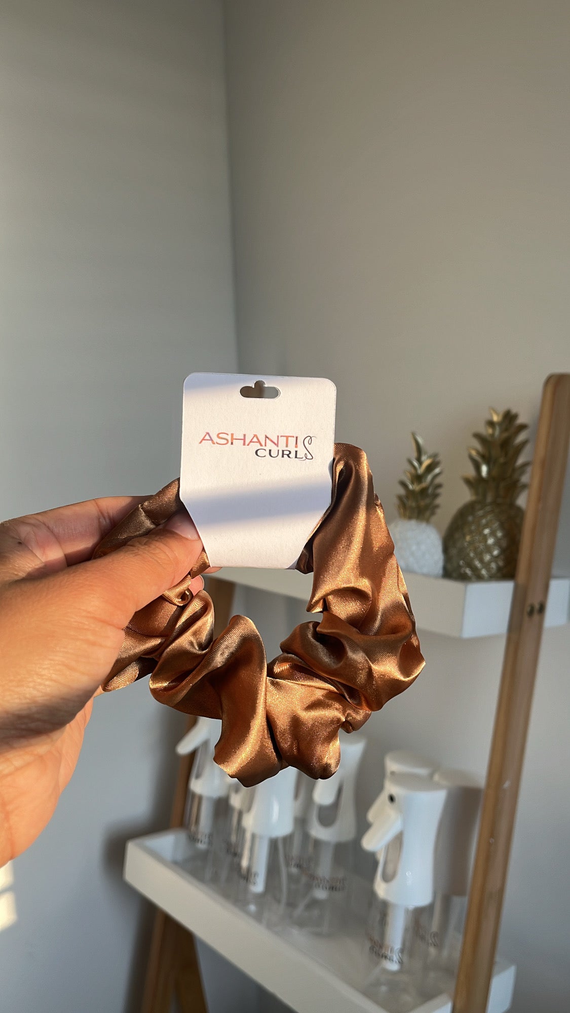 Satin Scrunchie- Bronze Gold