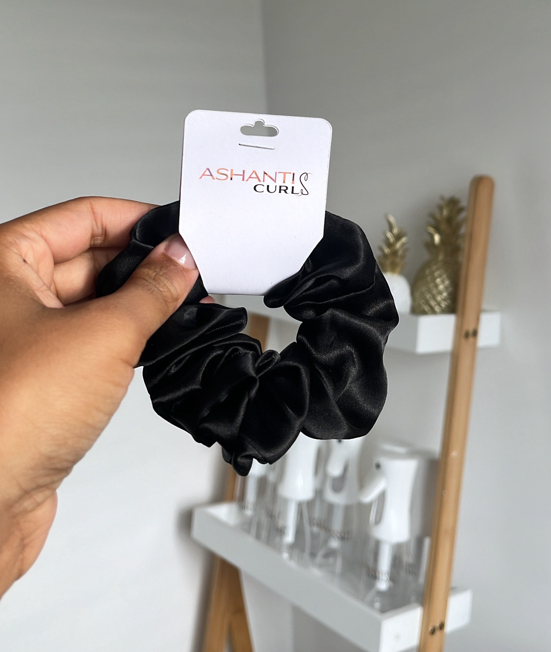 Satin Scrunchie- Black