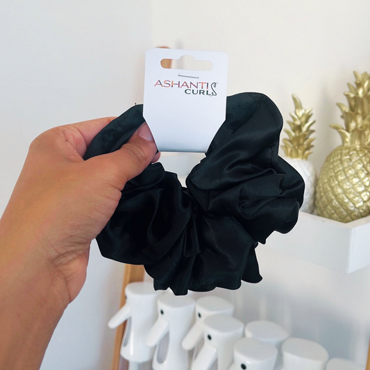 XL Satin Scrunchie- Black